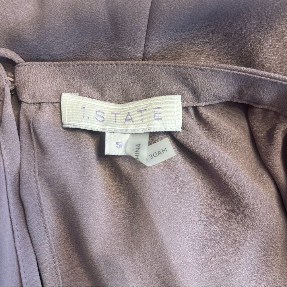 *NWT* 1.STATE Women’s Desert Mocha Cold-Shoulder Blouse, Size Small - Picture 10 of 12